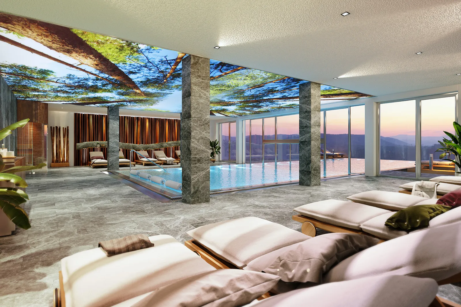 ALMGUT Mountain Wellness Hotel — summer exterior view with Lungau mountain panorama