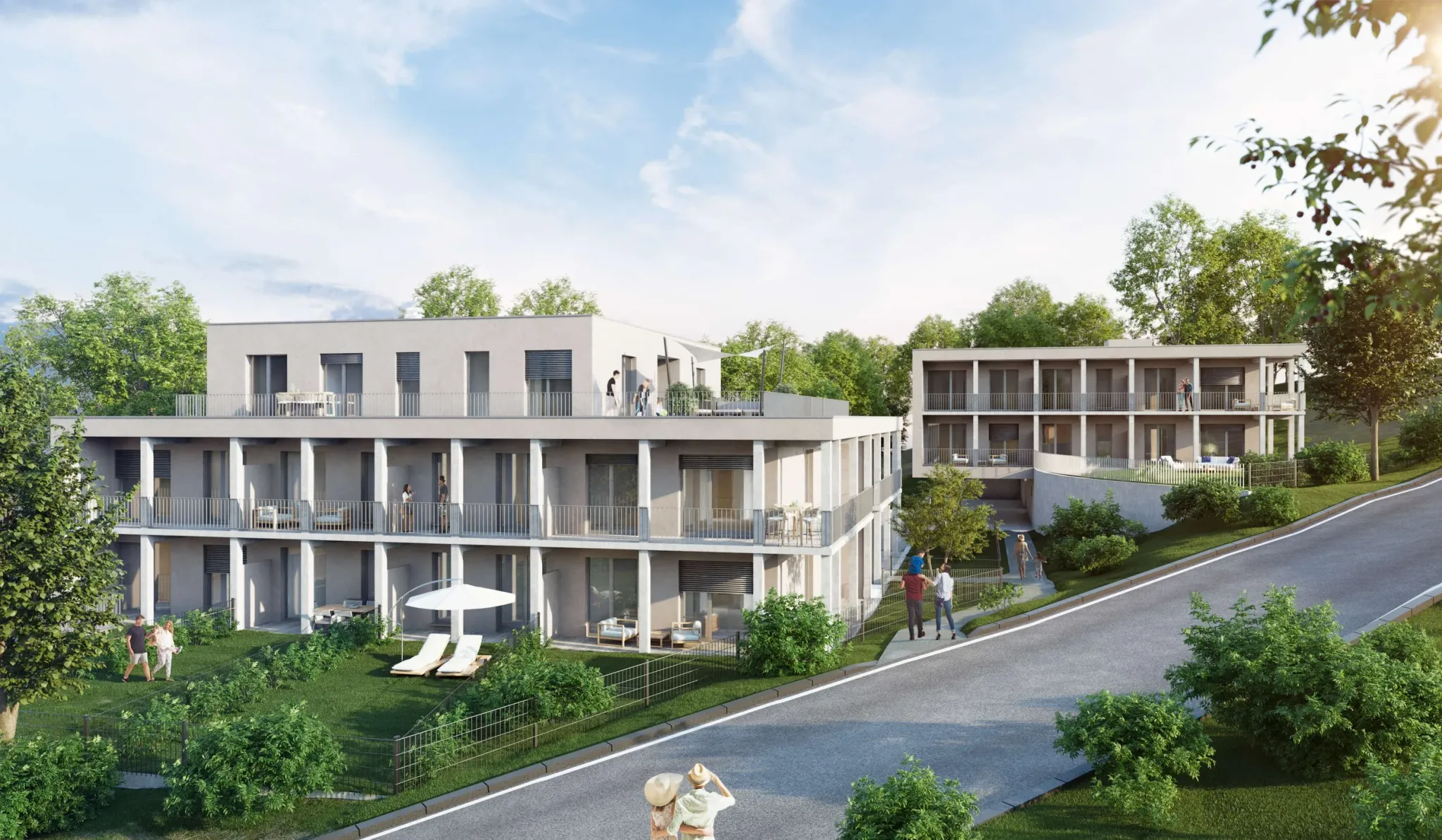 Am Katzelbach Graz — residential project with Florian Schober ZT, exterior 3D visualization