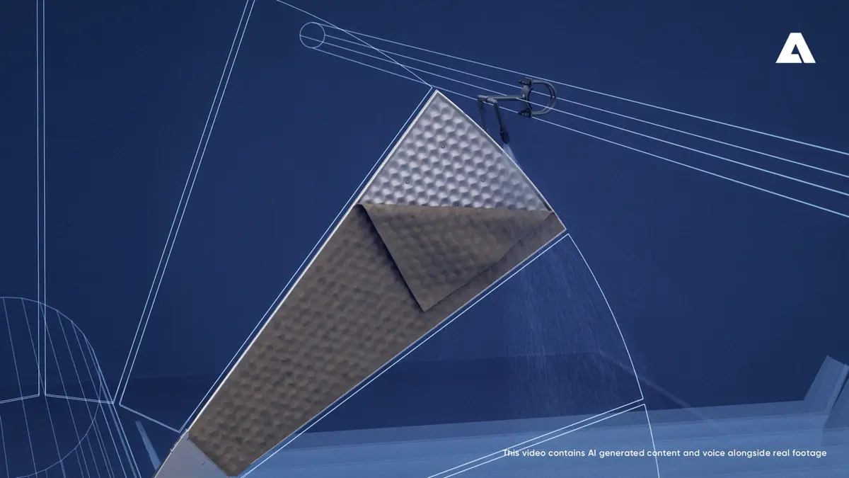 PolyHex™ Scheibenfiltersektor — hexagonal geprägte Edelstahloberfläche mit Fasermatte