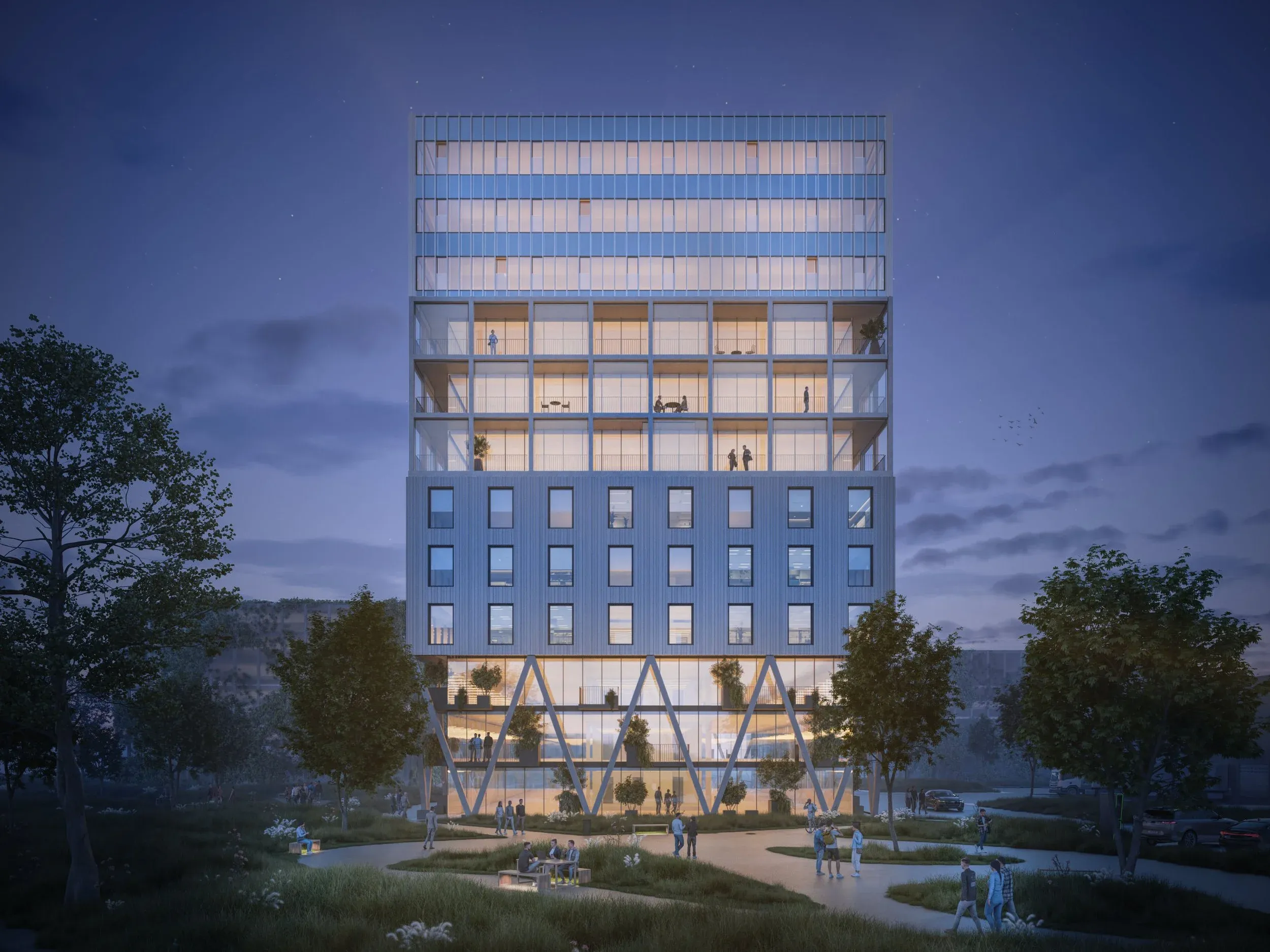 Business Tower Styria — exterior 3D visualisation