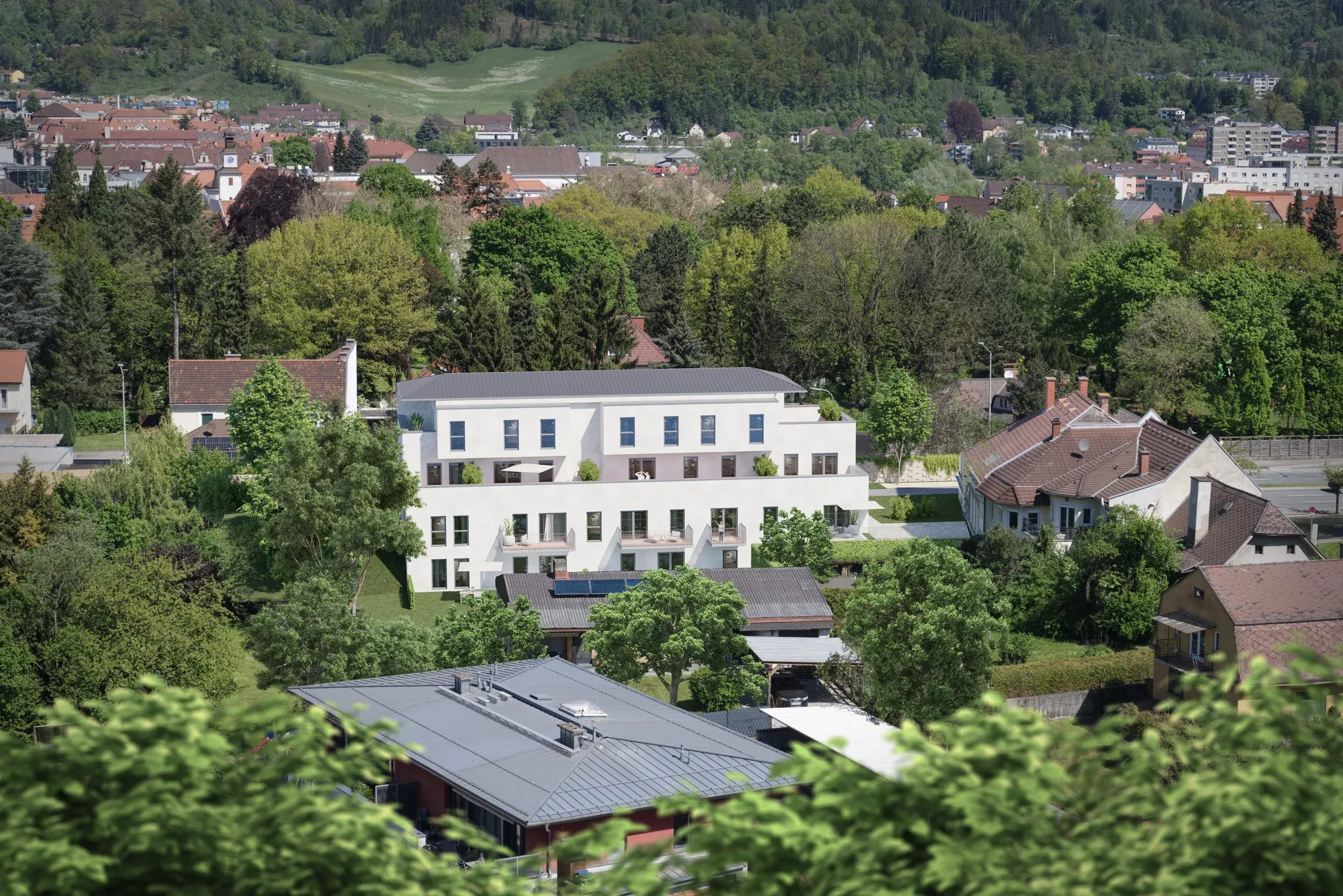 Massenbergstraße Leoben — aerial shot