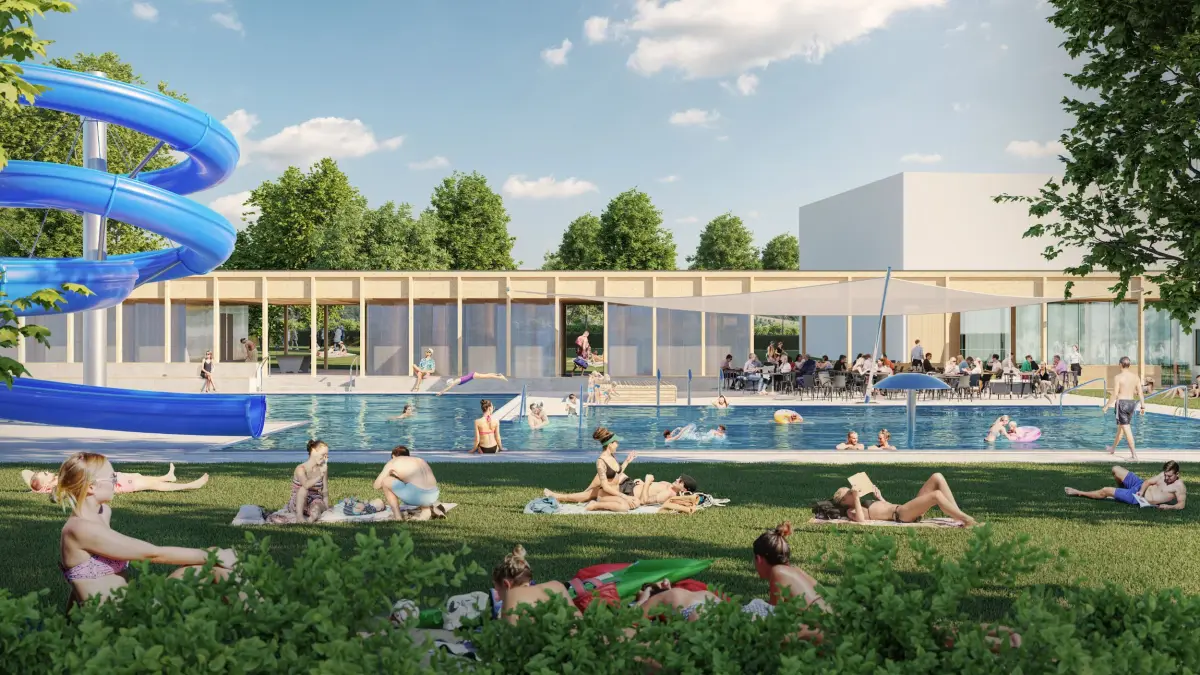 Stainz outdoor pool perspective 1
