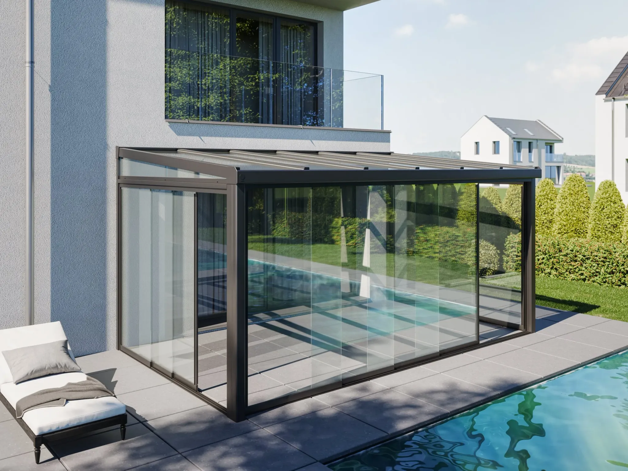 Leeb Balkone Amalfi Terrassenüberdachung — Produktvisualisierung Tag