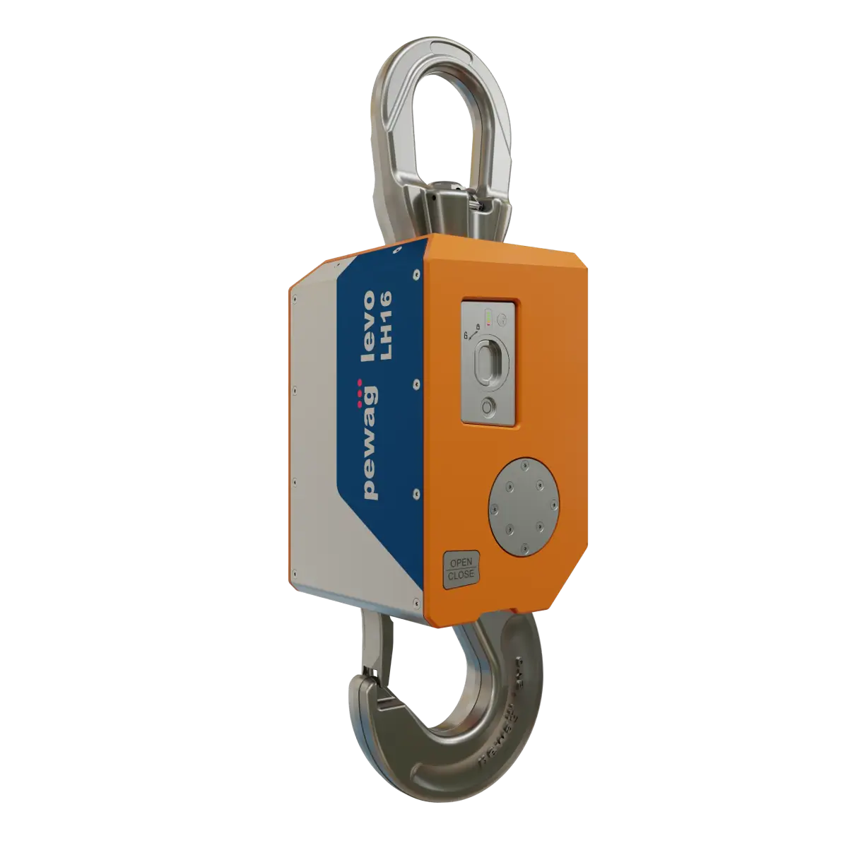 Pewag LEVO hook — 3D product visualisation hero view