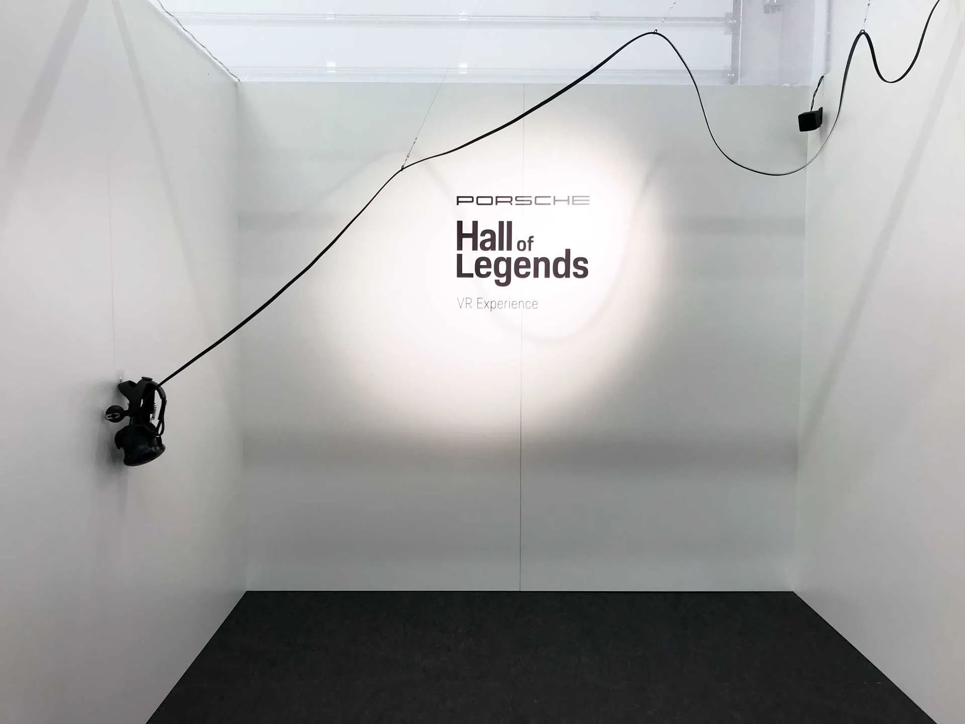 Porsche Hall of Legends — VR station with branding