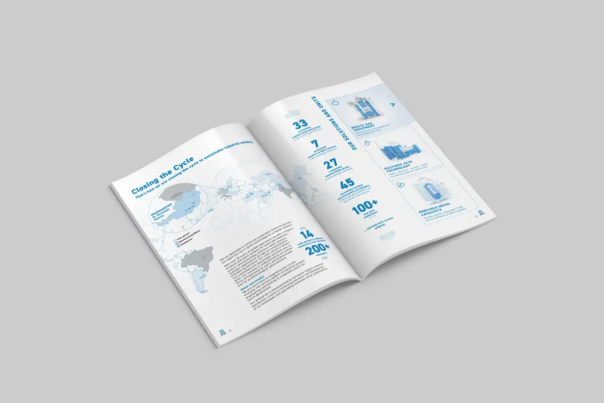 P&P Industries Carbon Catalysts — spread with key figures and location map