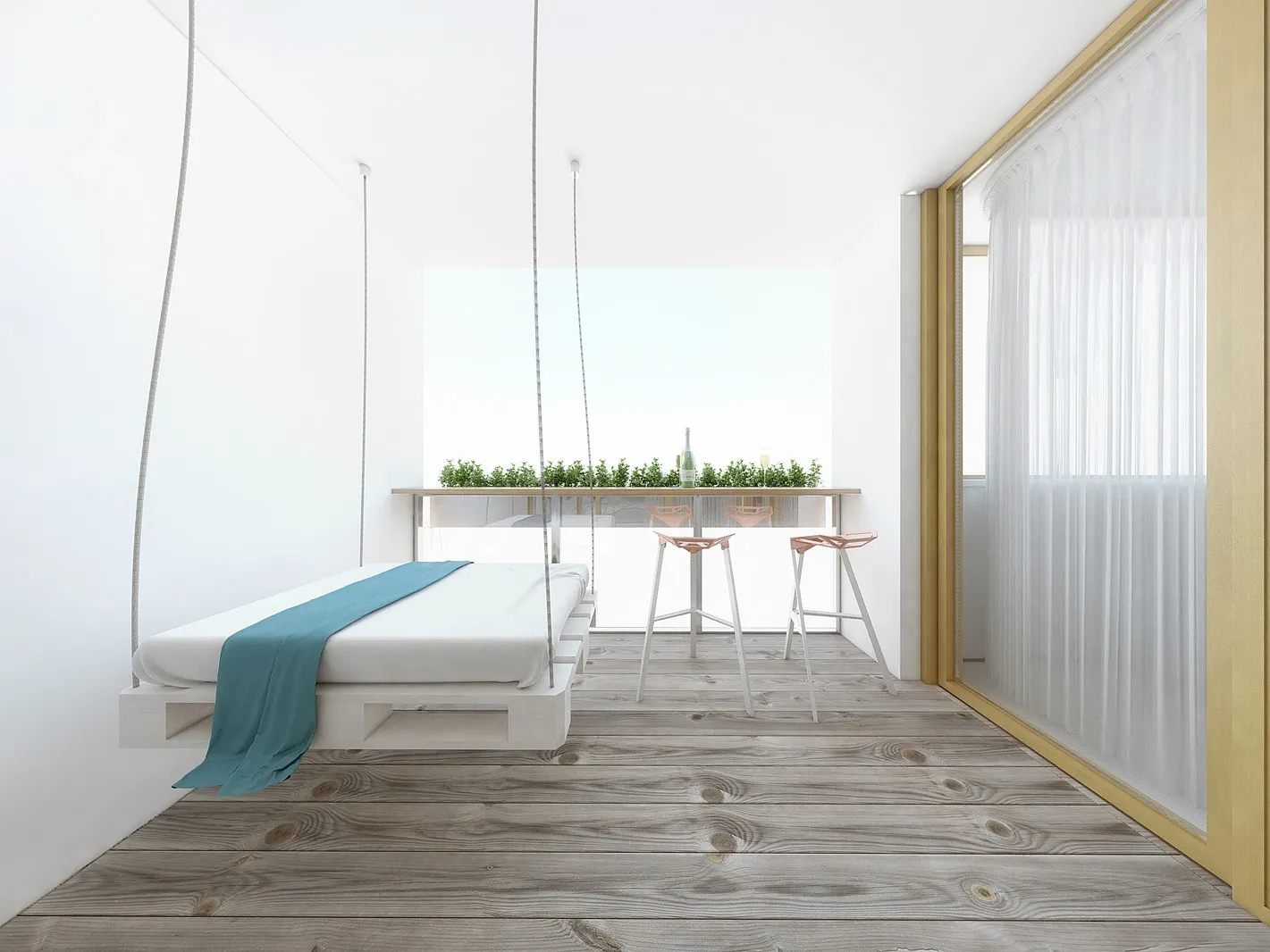 Relax Suite Modern — loggia with view into the greenery