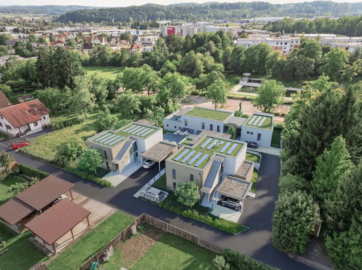 Richard-Pfluger-Gasse — Luftansicht mit Umgebung 3D Visualisierung