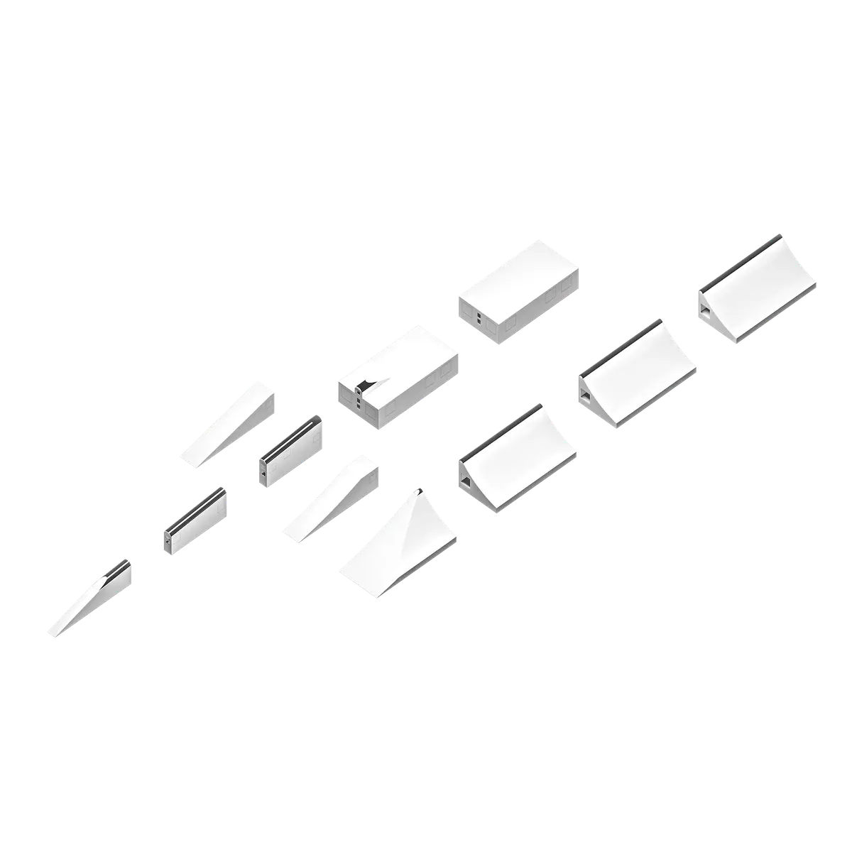 Shape Obstacle — Montage-Explosionszeichnung, axonometrisch