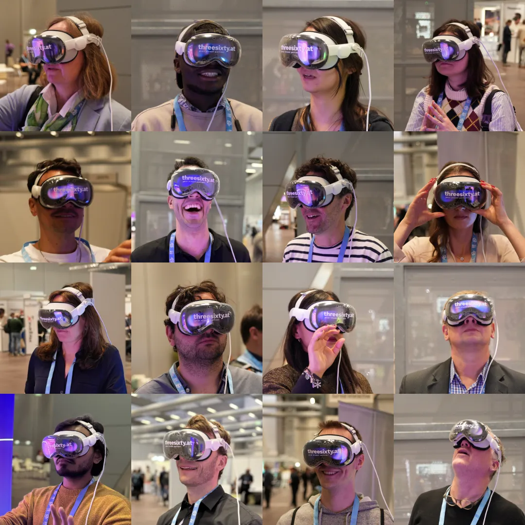 VR users at a trade fair event